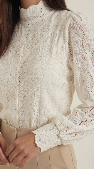 Blusa Estructurada de Manga Larga Loretta