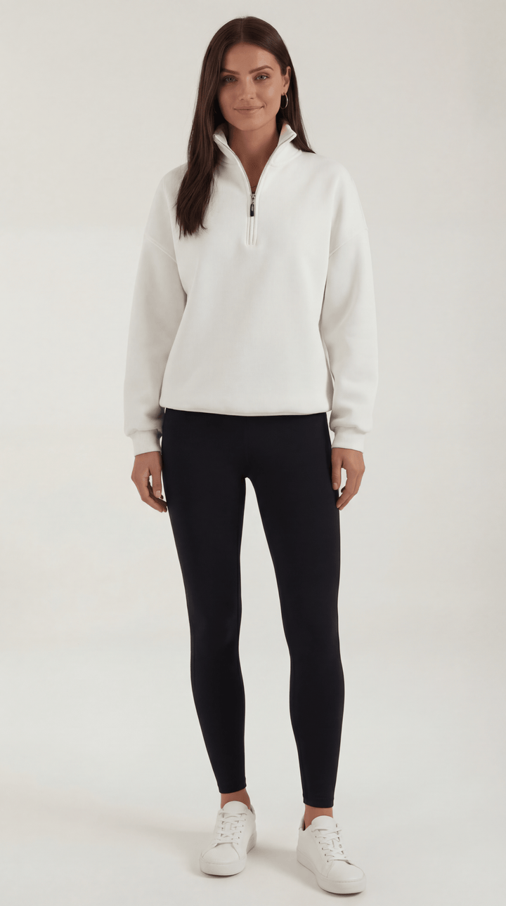 Suéter Oversize Lori con Cuello de Cierre 1/4