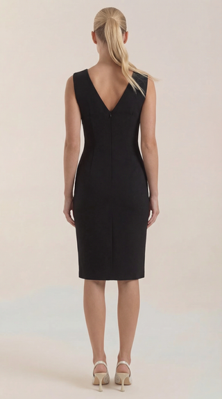 Vestido Midi Lydia con escote en forma de V