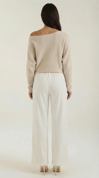 Suéter Mildred de Punto Off-Shoulder