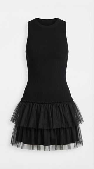 Mini Vestido de Tul Nadia con Cuello Alto