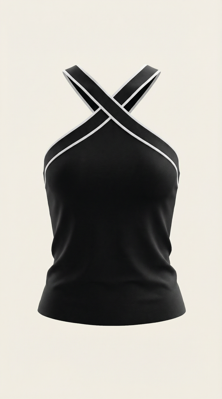 Top Halter Nia con Diseño entrelazado