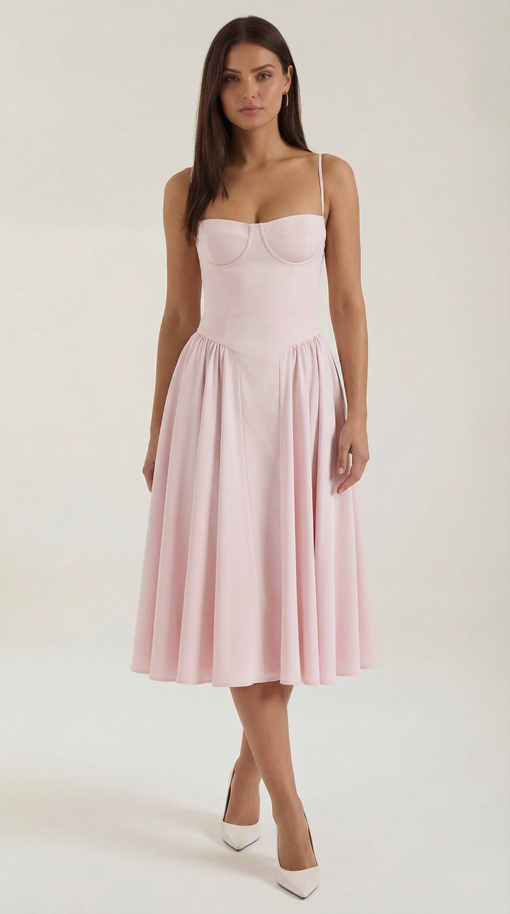 Odette | Vestido midi Corsé