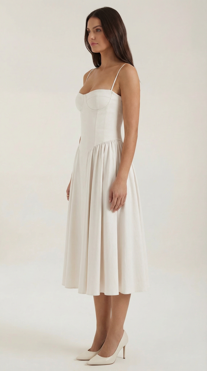 Odette | Vestido midi Corsé