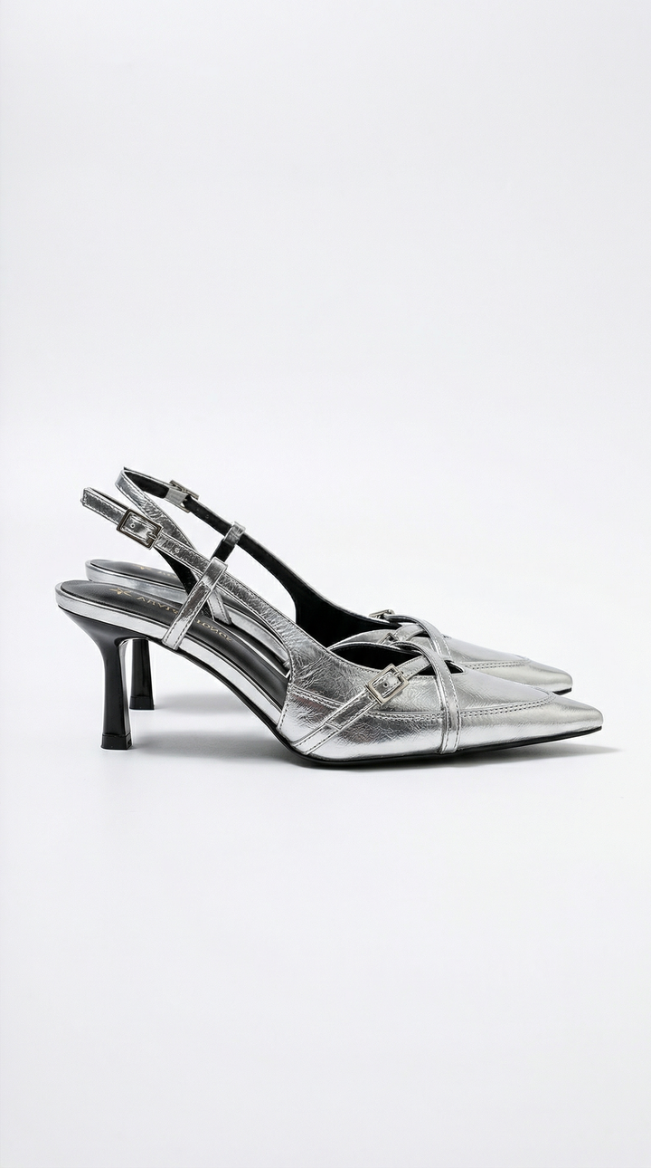 Zapatos de tacón Samantha con tira trasera y hebilla