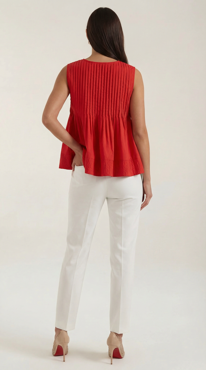Vestido peplum Tess con pliegues - Estilo premium