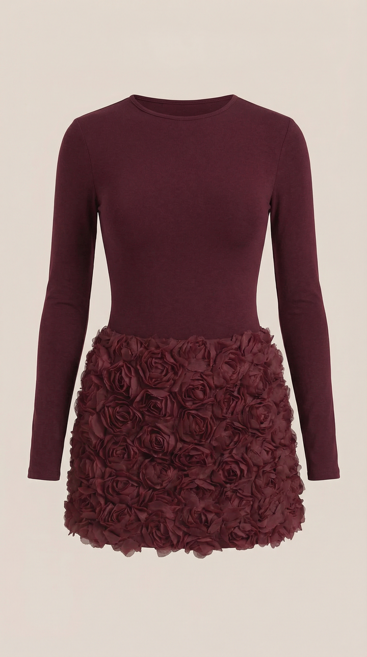 Vestido Mini Tonya con Textura Floral