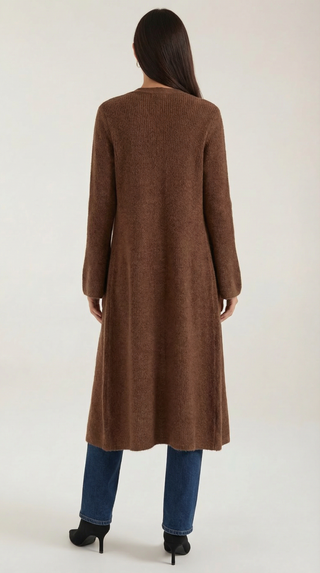 Cárdigan Maxi de Punto 'Valerie' con Escote en Forma de V