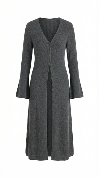 Cárdigan Maxi de Punto 'Valerie' con Escote en Forma de V