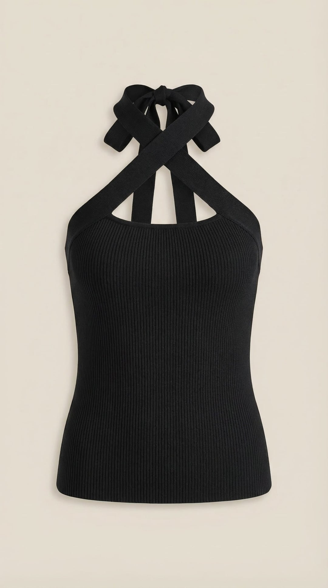 Top Halter Brianna con tirantes entrecruzados