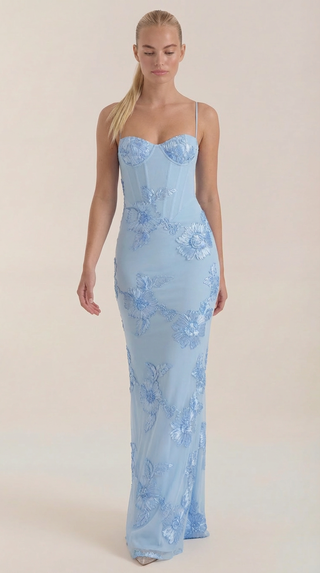 Maxi Vestido Floral con Corsé Chantal