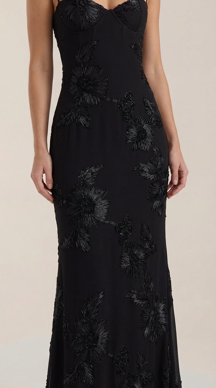 Maxi Vestido Floral con Corsé Chantal