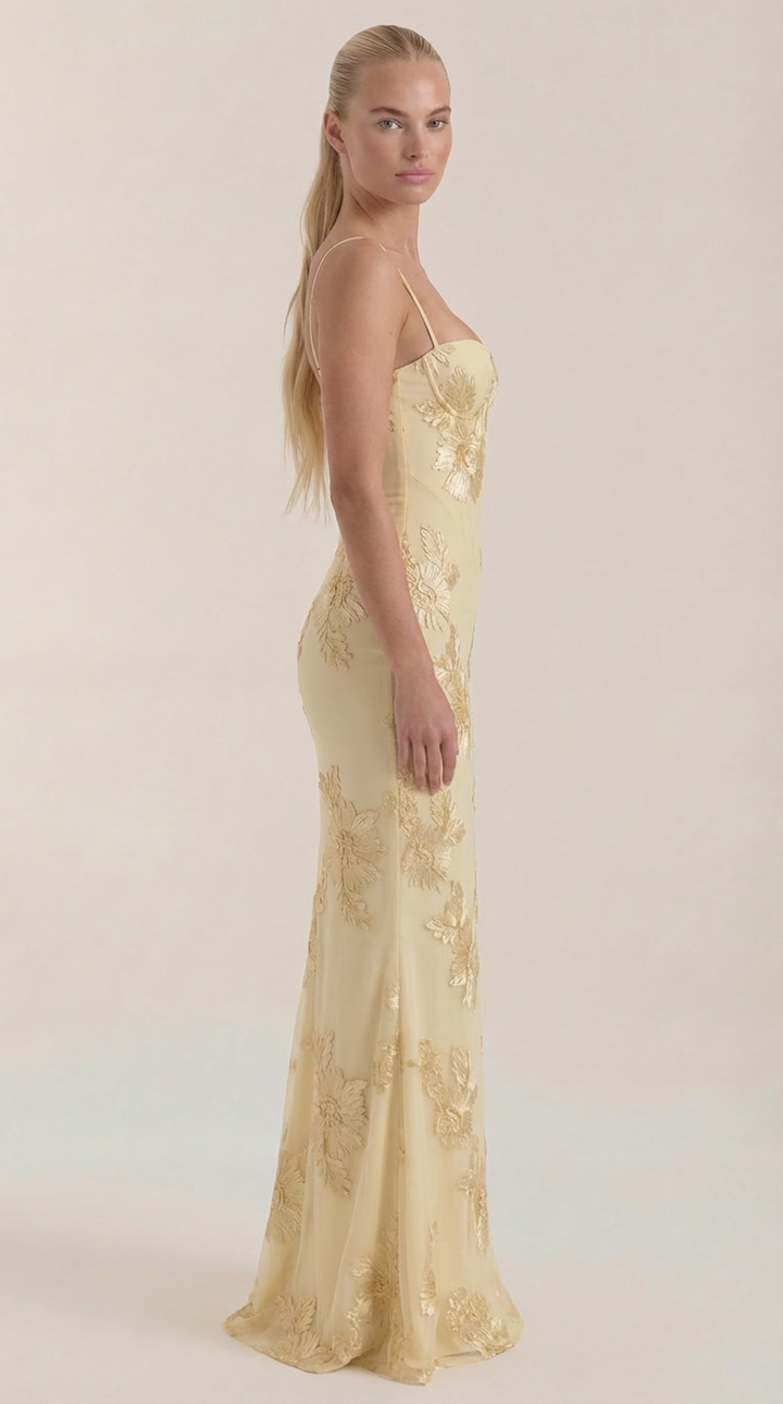 Maxi Vestido Floral con Corsé Chantal