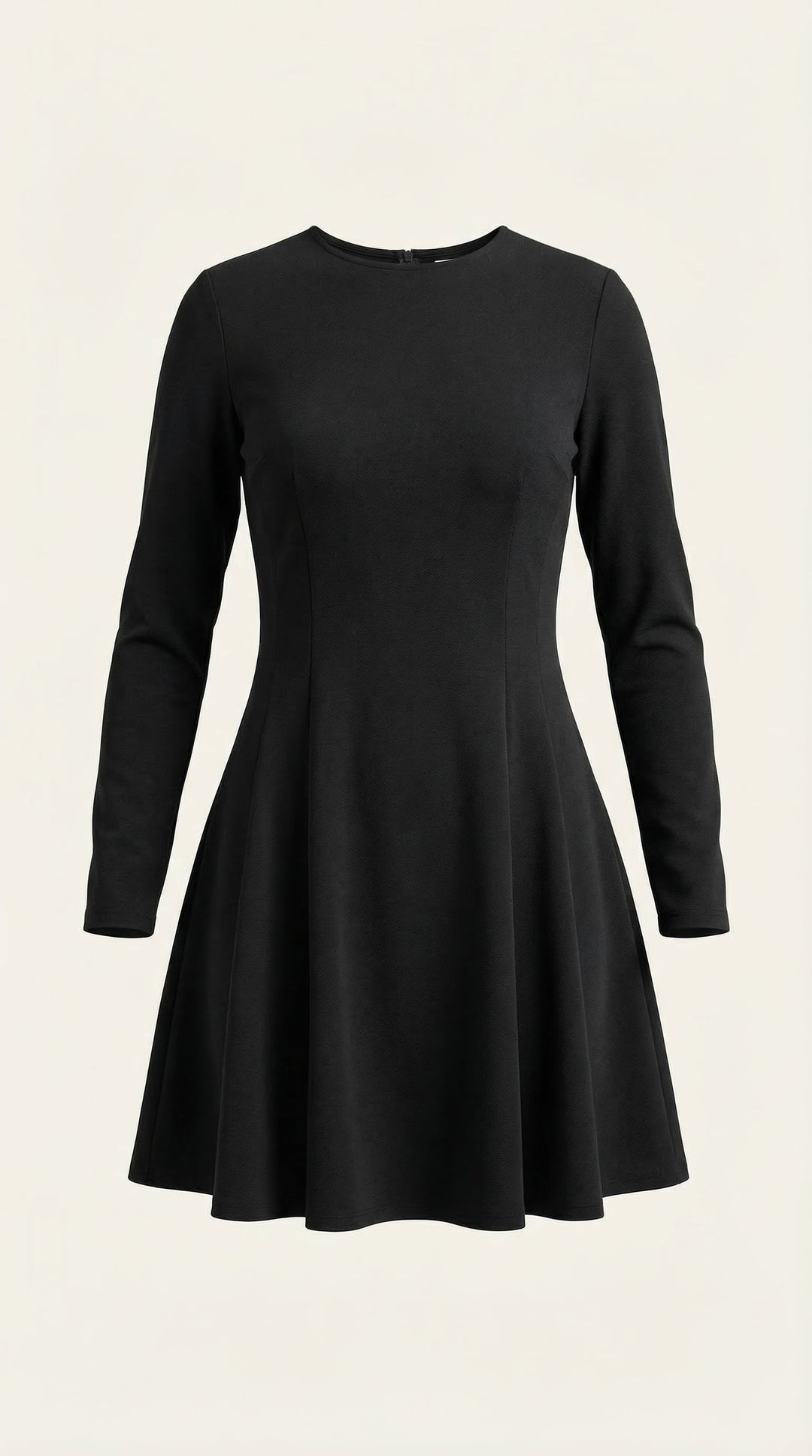 Vestido Corto de Manga Larga Ébano