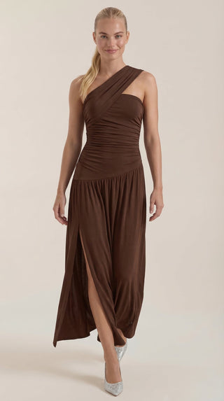 Vestido Maxi Asimétrico de Un Hombro Enid