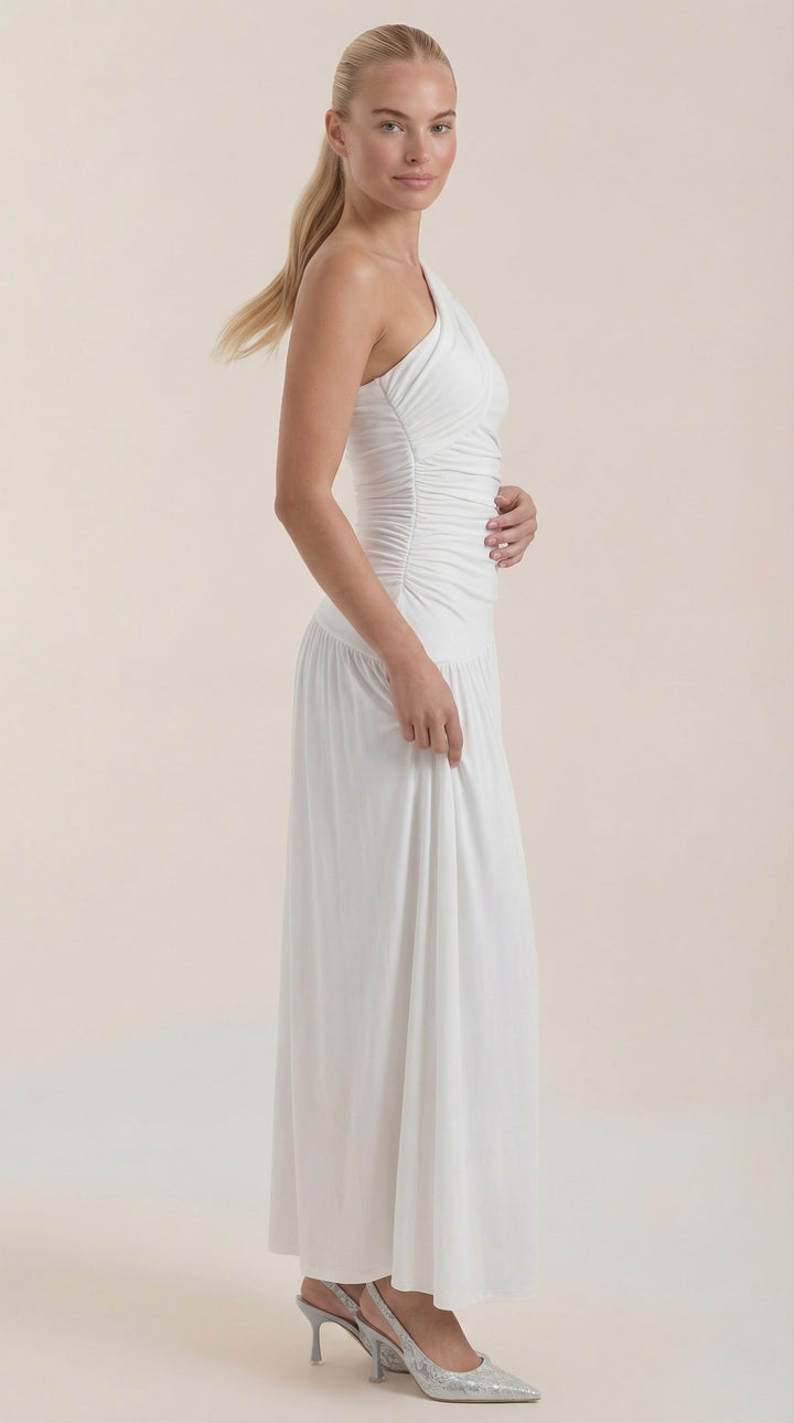 Vestido Maxi Asimétrico de Un Hombro Enid
