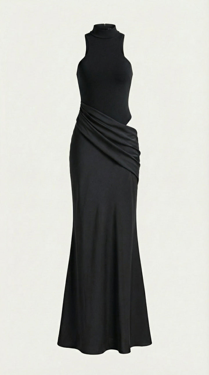 Maxi Vestido Hester con Cuello Alto