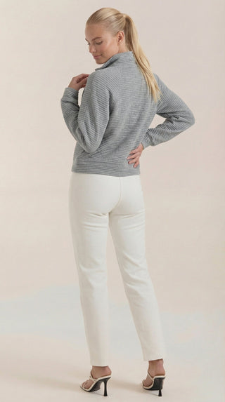 Melinda Polo Pullover con Media Cremallera
