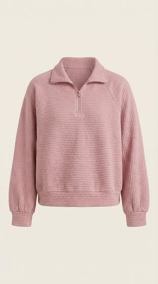 Melinda Polo Pullover con Media Cremallera