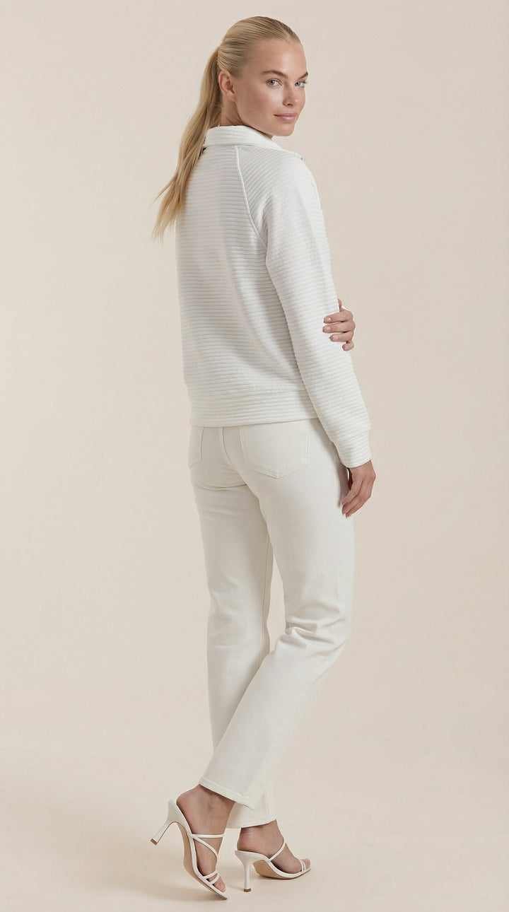 Melinda Polo Pullover con Media Cremallera