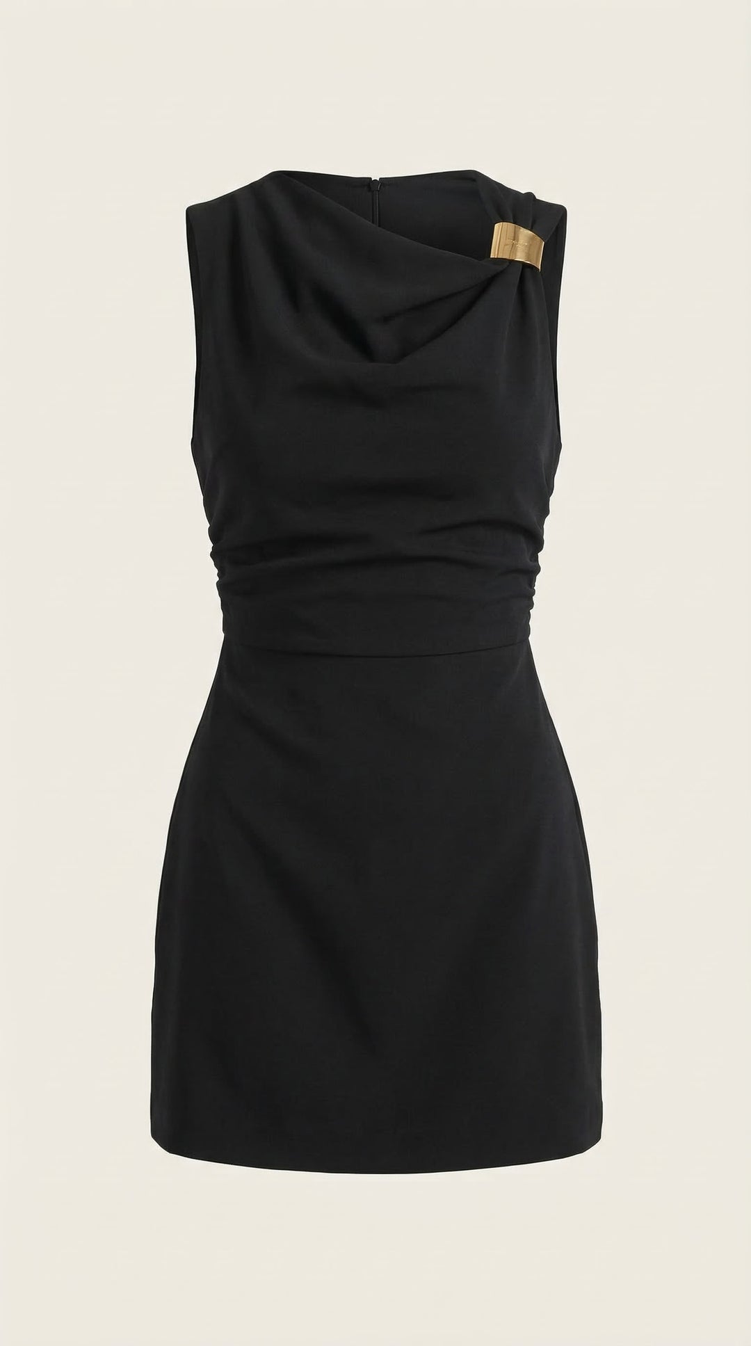 Vestido Corto con Cuello de Cowl Rosalie