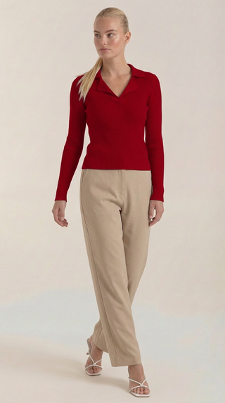 Suéter de punto 'Sara' con cuello elegante