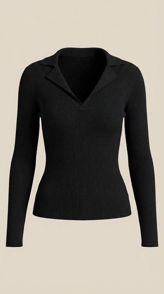 Suéter de punto 'Sara' con cuello elegante
