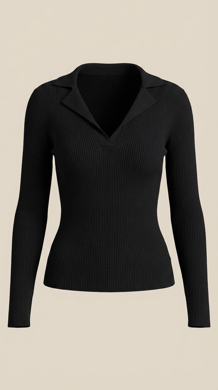 Suéter de punto 'Sara' con cuello elegante